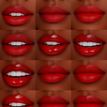 Load image into Gallery viewer, red lipstick on smile with teeth