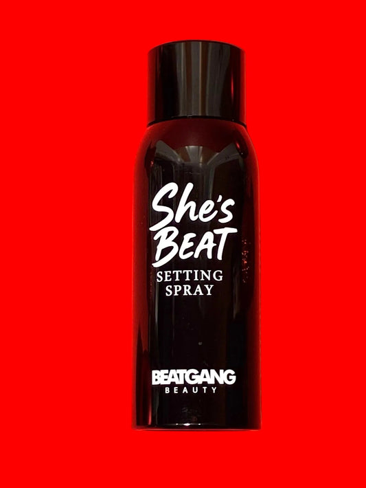 black setting spray bottle