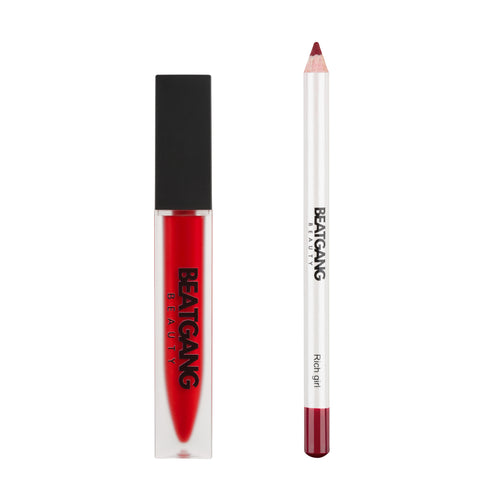 red liquid lipstick
