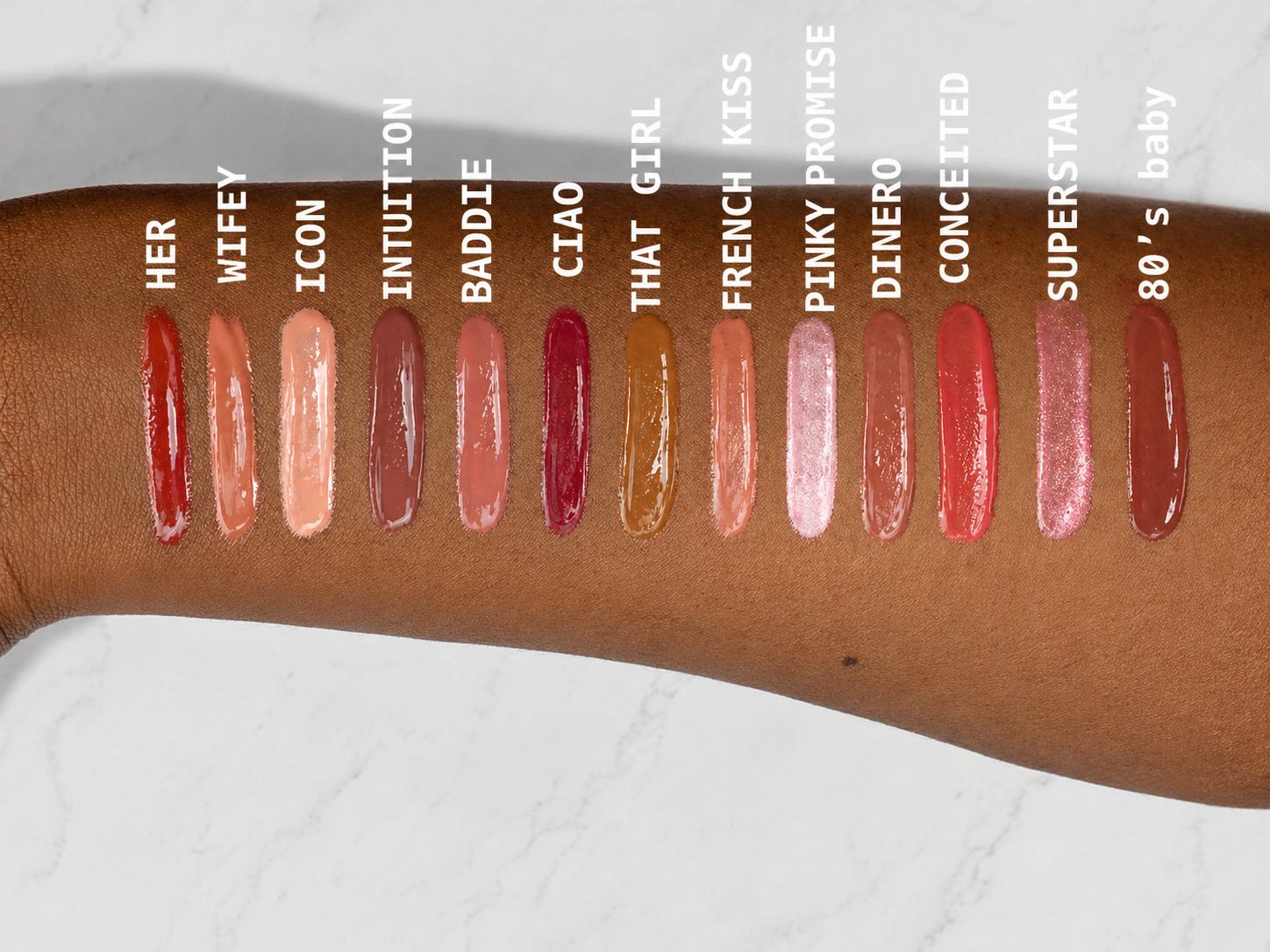 swatches on arm