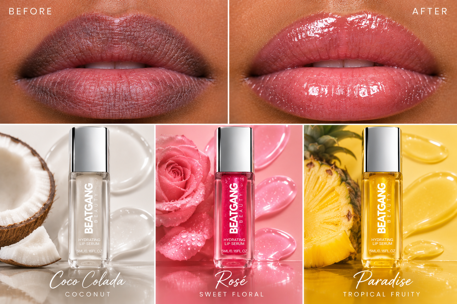 three lip serums